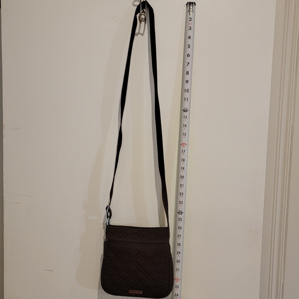 Vera Bradley Espresso Hipster Double zip Crossbody bag purse brown - Picture 15 of 16